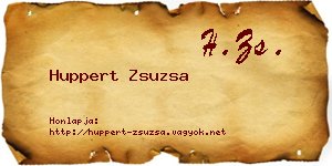Huppert Zsuzsa névjegykártya