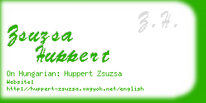 zsuzsa huppert business card